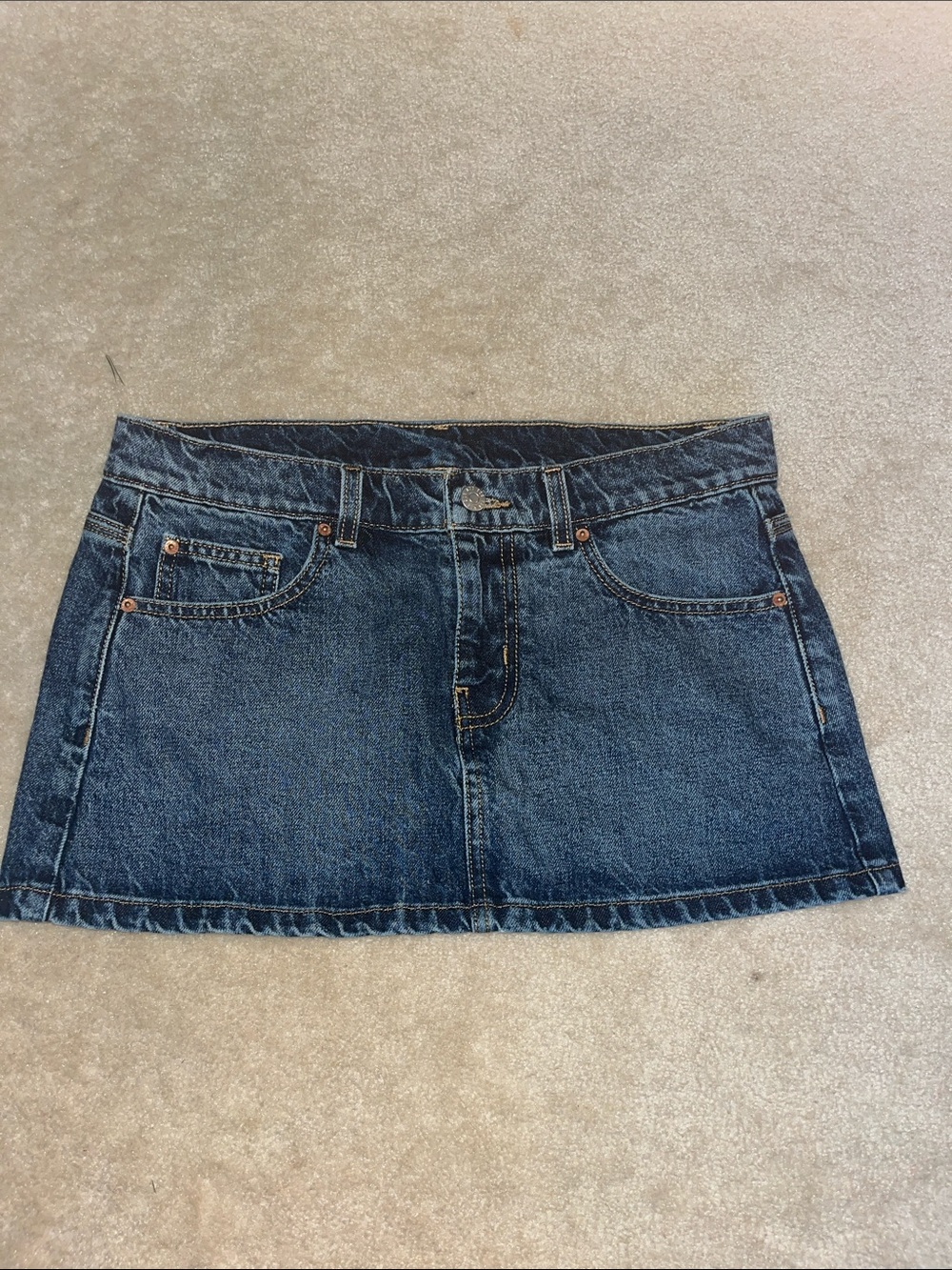 BDG Dark Blue Denim Mini Skirt